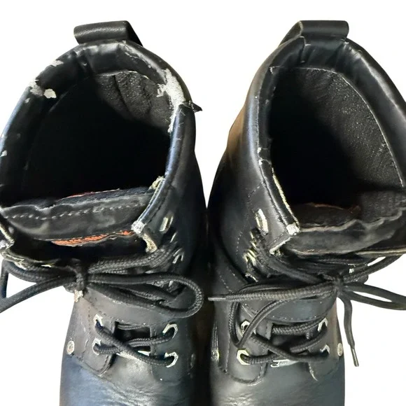 Vintage Harley-Davidson 91003 Men's Leather Harness‎ Boots Black Size 9 Moto - Picture 6 of 9